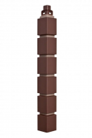 Наружный угол Кирпич Клинкерный, цвет Коричневый, 460 x 50 x 21 мм