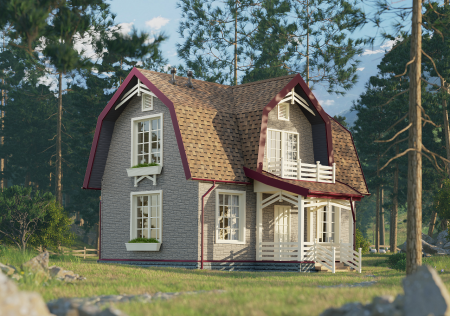 Docke STANDARD Софит с центральной перфорацией (Графит)